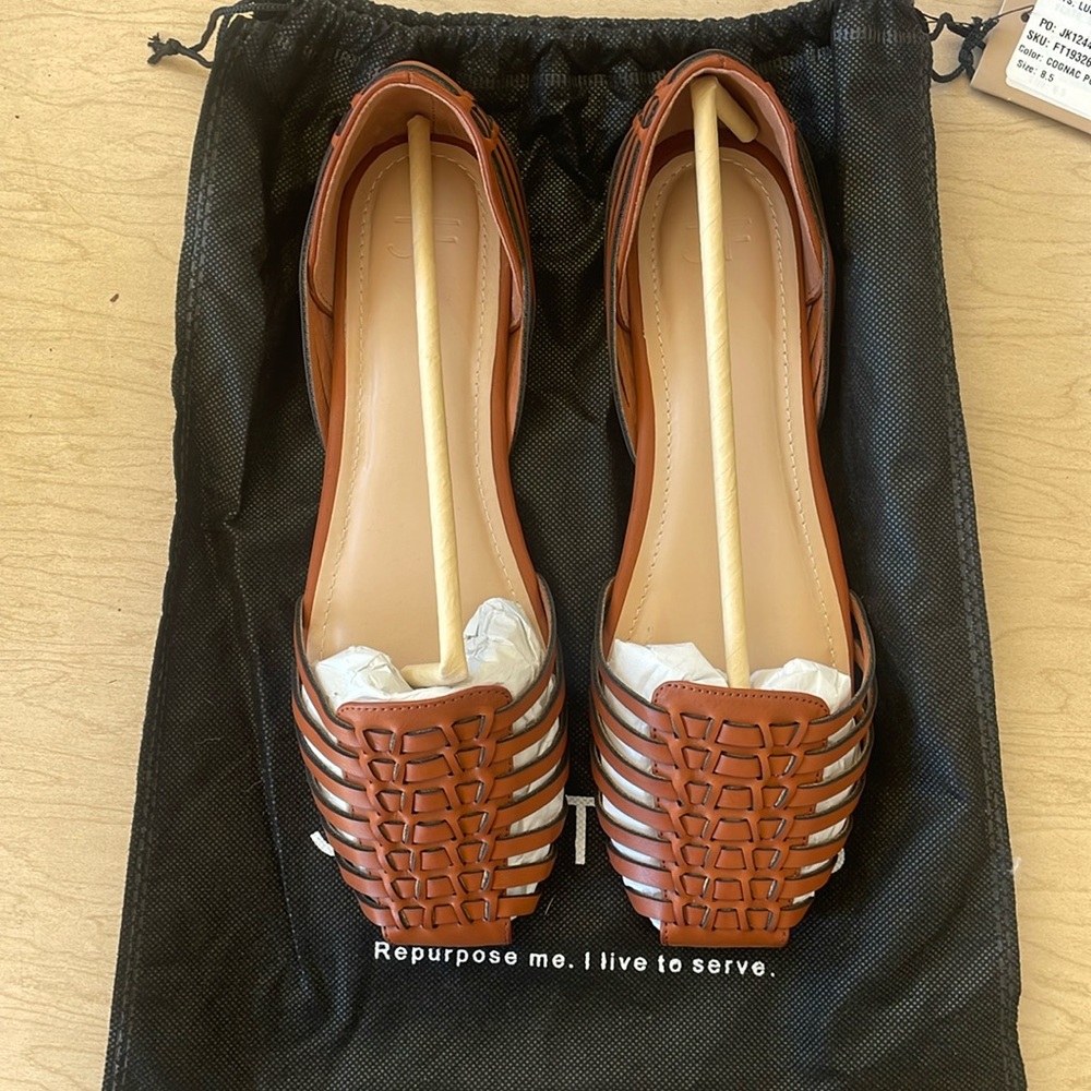 Cognac sandal. Just Fab size 8.5